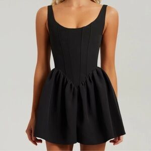 heiress beverly hills black babydoll dress
